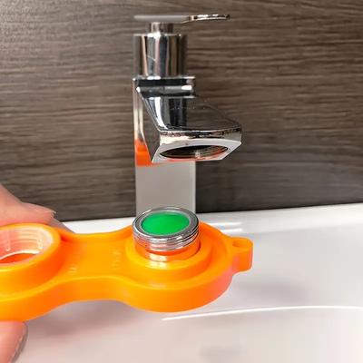 Universal Faucet Aerator Wrench, Plastic Non-Electric Faucet Bubbler Removal Tool, European & American Thread