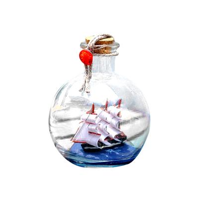 Schiff in Flasche Glas Segelboot in Flasche Treibflasche Dekor Desktop Ornament für Zuhause Büro