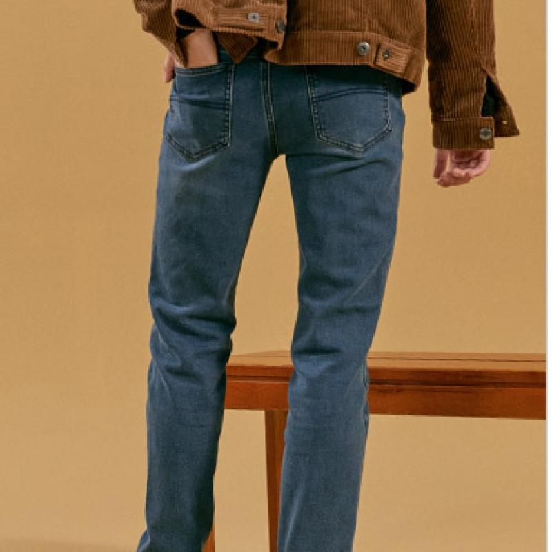 Bang Bang Men S Lycra Double Weave bruShed Denim jeanS Indigo