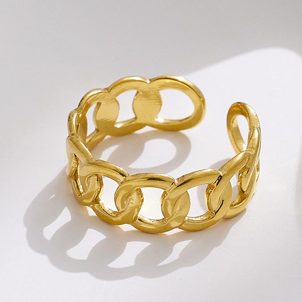 Schlichter Ring Hohlöffnung Verstellbarer Ring für Damen