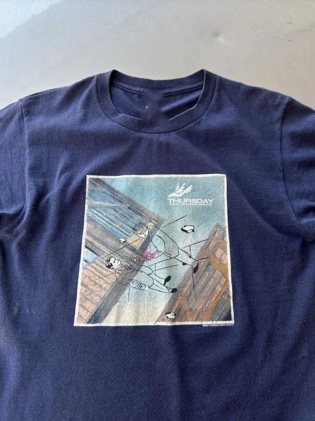 Thursday American Post Hardcore Band Navy Adult Shirt Cotton MC1185 2XL