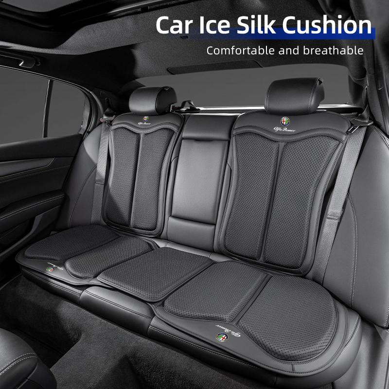 For Alfa Romeo Breathable Car Ice Silk Seat Cover Front Rearseat Cushion Protect For Alfa Romeo Giulia Stelvio Giulietta 156 159