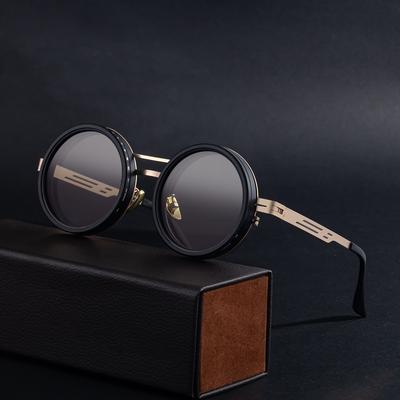 ND9 Adjustable Dimming Sun Glasses Polarized Round Sunglasses Men Women Retro Punk Fishing Eyeglasses Outdoor Shades Glasses