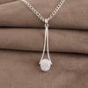 Natural Rainbow Moonstone Gemstone 925 Sterling Silver Handmade Jewelry Long Pendant 1.79" Gift For Love PP-69-35