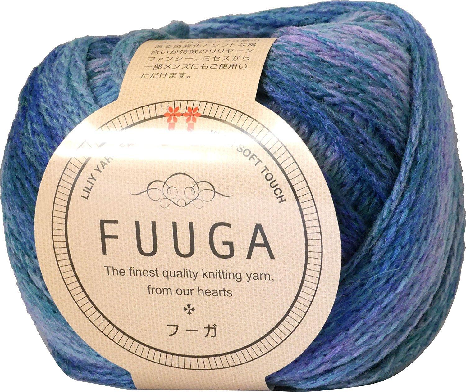 

Пряжа Hamanaka Fuga экстра толстая синяя 40 г 120 м 10 мотков набор 0018 цв.15 прибл.