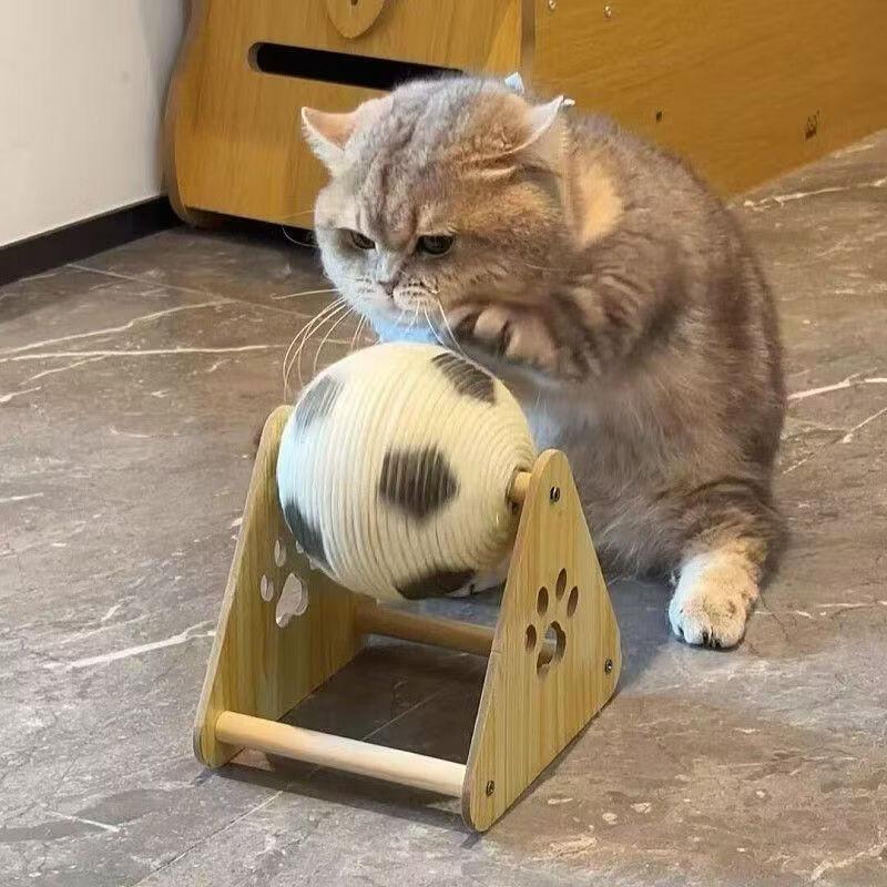 VZZS Vertical Sisal Cat Scratching Ball Toy