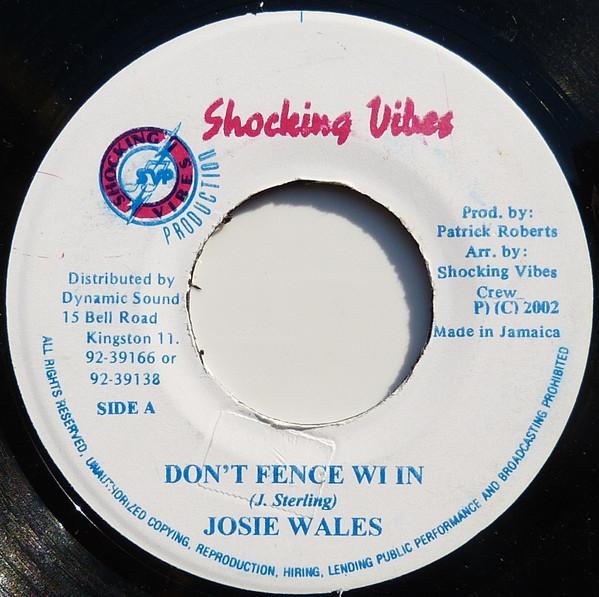 

7-дюймовая пластинка JOSEY WALES - Don´t Fence Wi In НИКАКОЙ Shocking Vibes 2002 Ямайка Регги, Ска и Даб Б/У