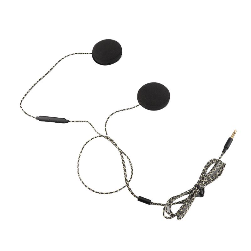 Helmet Headset For Motorcycle 3.5mm Jack 120cm Cable IOS Android Support Clear Communication For Riding