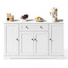 Kitchen Cabinet Multifunctional Buffet 138cm Sideboard with Drawer Shelf Doors And Adjustable Shelves Buffet Modern Design Anti-Tip Protection