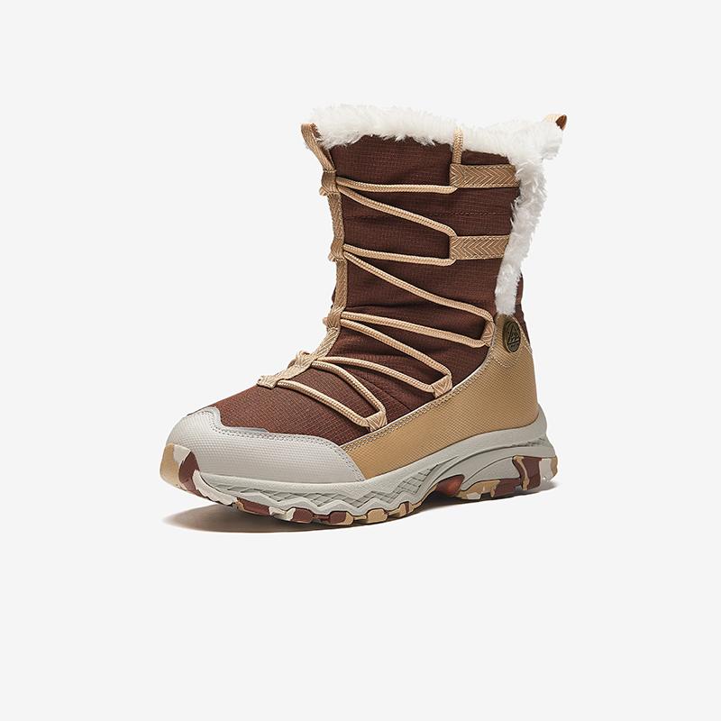 Anta Kids Trendy Fashion Thickened Warm Boots Kids Boots Brown Khaki Gray A22446923-2