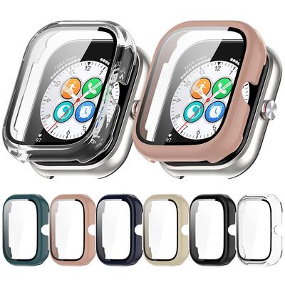 PC Watch Case with Tempered Glass Screen Protector Anti-Fall Watch Screen Protector Anti-Scratch for Honor Choice Haylou Watch