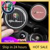 Car Stickers For Alfa Romeo Carbon Fibre Car Coaster Water Cup Holder Pad Anti-slip Mat For Alfa Romeo 159 Giulietta Giulia 147
