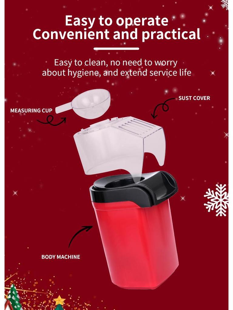 Mini Automatic Children's Popcorn Maker - Compact Household Ball Popcorn Machine
