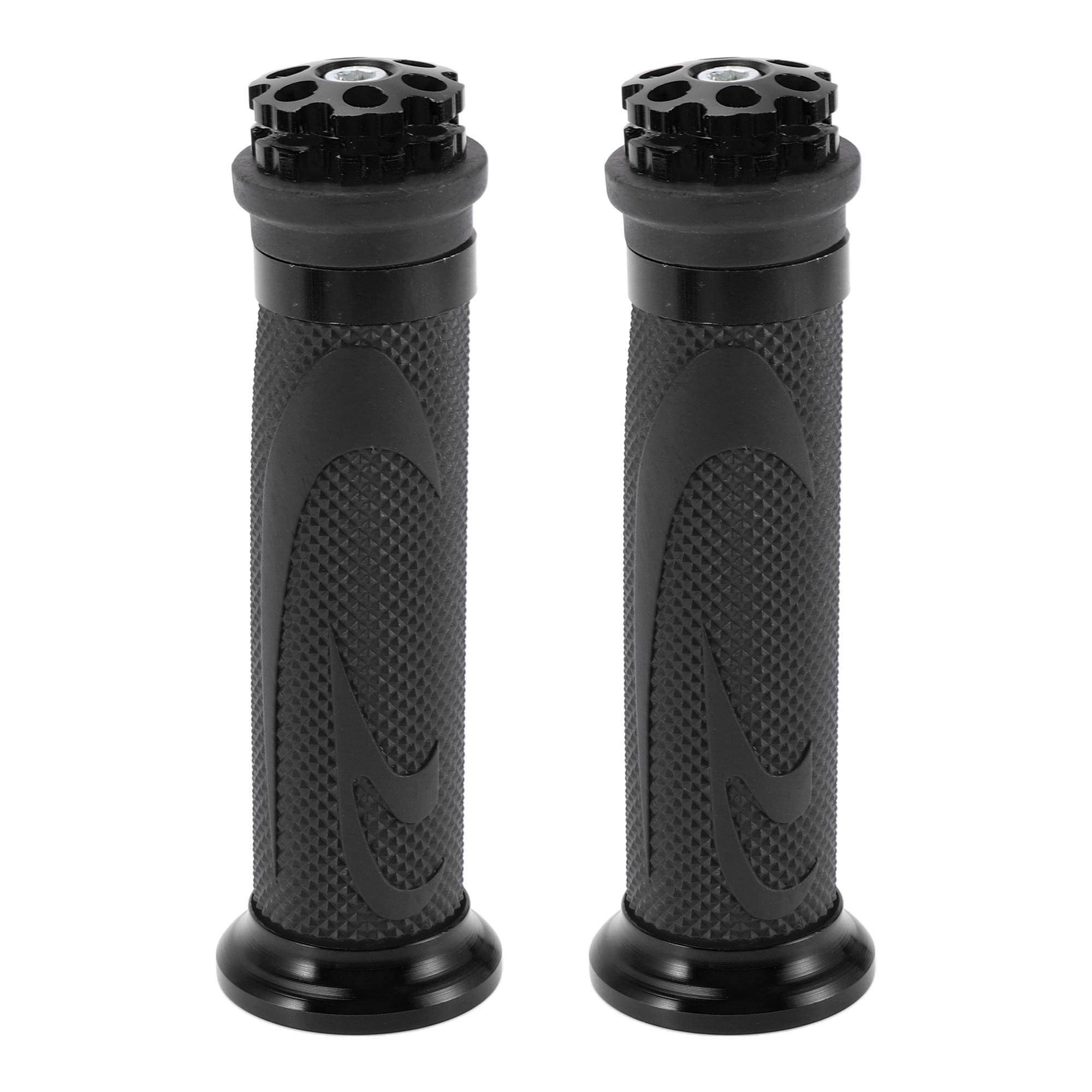 Motoforti Universal Motorcycle Hand Grips Cover Rubber Aluminum Alloy Handlebar Cover for Motorcycle Scooter 1 Pair