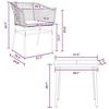 VidaXL Garden Dining Set Cushions 3pcs Brown Poly Rattan Glass 3334506