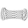 152747 vidaXL Corde de bateau tressé Blanc 3 mmx50 m Polyester