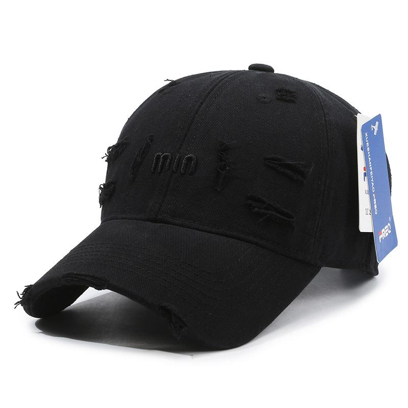 Baseball Cap Women's New Men's Ripped Hat Sun Hat Cap