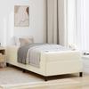 Bed Frame with Mattress Cream 90 x 190 cm Fabric
