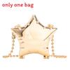 Mini Star Shape Box Bag With Chain Lock For Streetwear Fashion