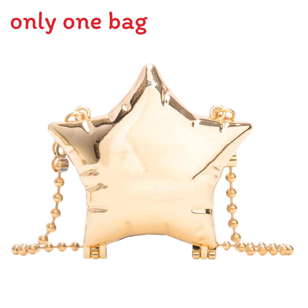 Mini Star Shape Box Bag With Chain Lock For Streetwear Fashion