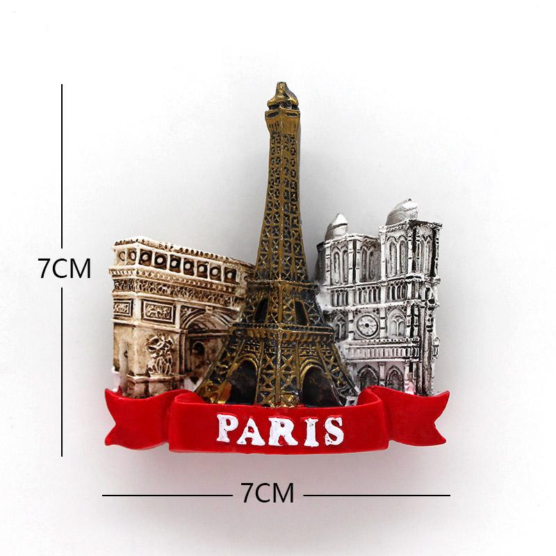 Βραζιλία τουριστικό αξιοθέατο σουβενίρ 3D μαγνητάκια ψυγείου κολλημένα στο ψυγείο Γέφυρα Γκόλντεν Γκέιτ Ταϊλάνδη Παρίσι Μονακό παγκόσμιος τουρίστας