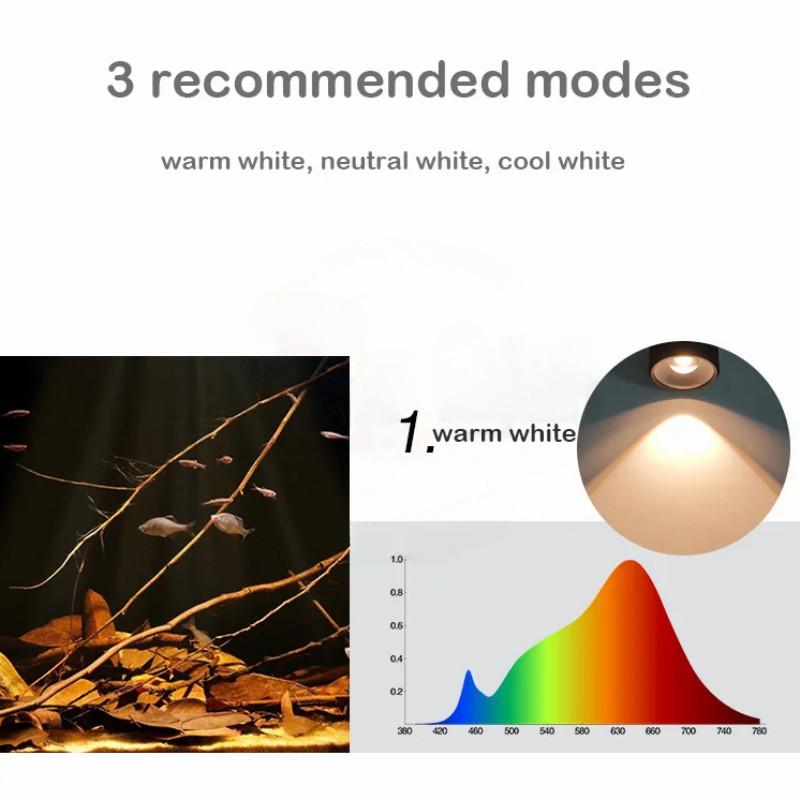 Mini7pro-F Aquarium LED Light Waterproof Aqua Week Lamp Mini Fish Tank Plant Lighting  Accessories Terrarium Supplie