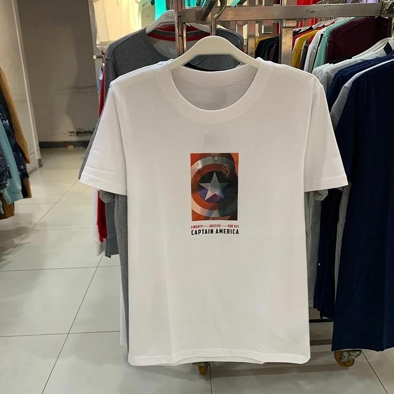 

2026 Licensed High Quality Avenger Punisher Printed T-Shirts Relaxed Plus Size Men s and Women s Short Sleeves 4XL