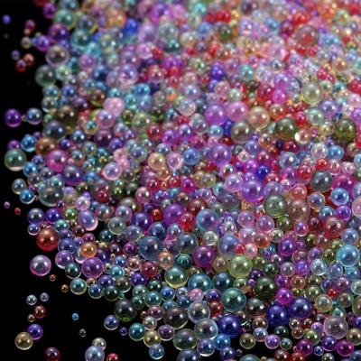10/20g 0,4-3mm Mini-Blasenball-Perlen Kleine Glasperlen Harzfüllung für Silikonform UV-Harz Epoxid-Füller DIY-Nagelkunst-Dekor
