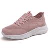 Women Lace Up Shoes Sporty Outdoor Flying Weaving Sneakers Comfort Lightweight Non Slip Athletic Shoes for Gym Work Casual Shoes