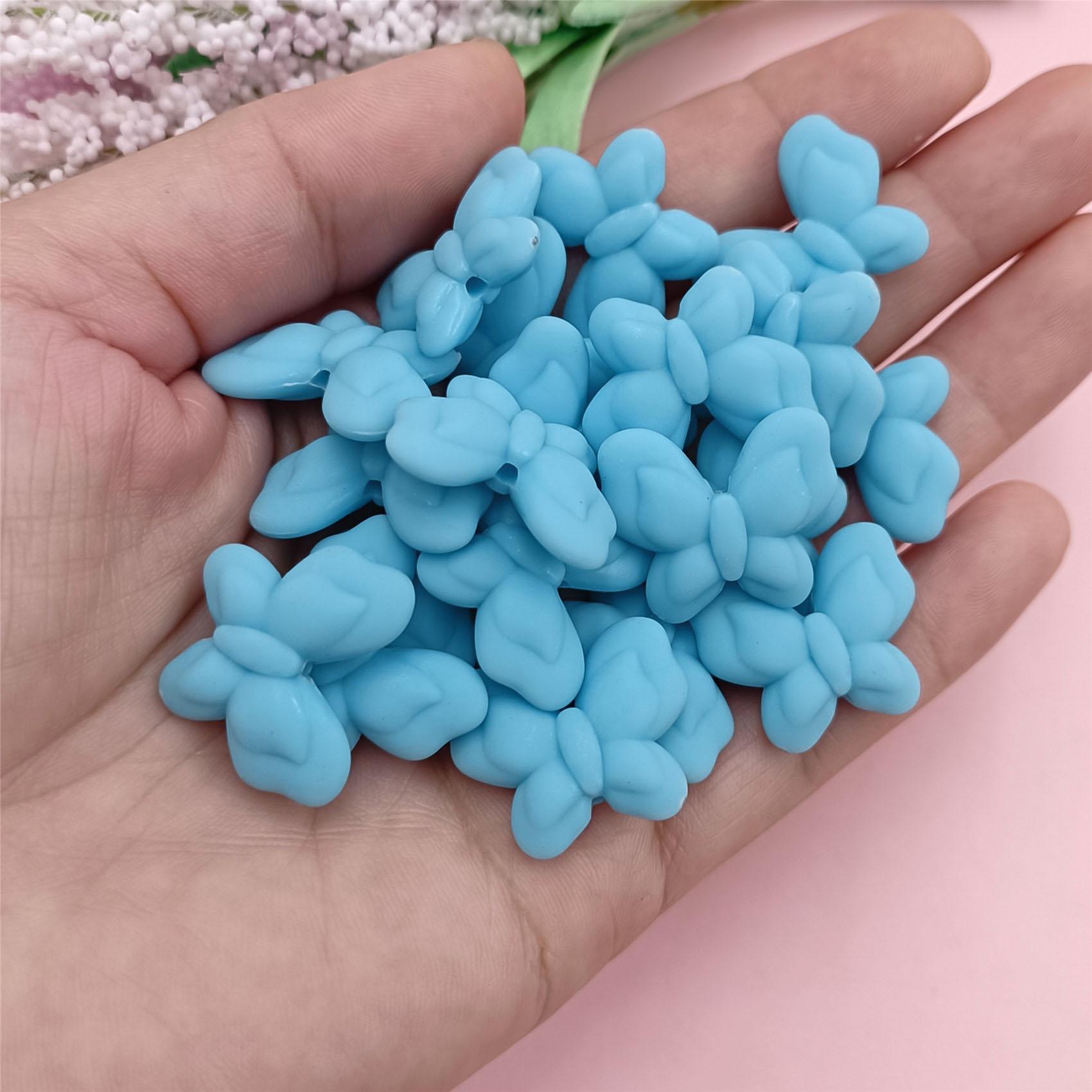 

20 шт 9 цветов 22*18*6 мм в форме бабочки DIY ожерелье свободные бусины изготовление ювелирных изделий резиновые браслеты модные ювелирные изделия аксессуары бусины синий