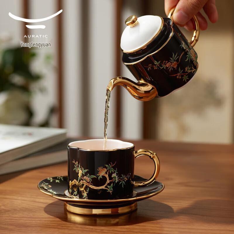 Yongfengyuan Pomegranate Garden 4-Piece Tea Set