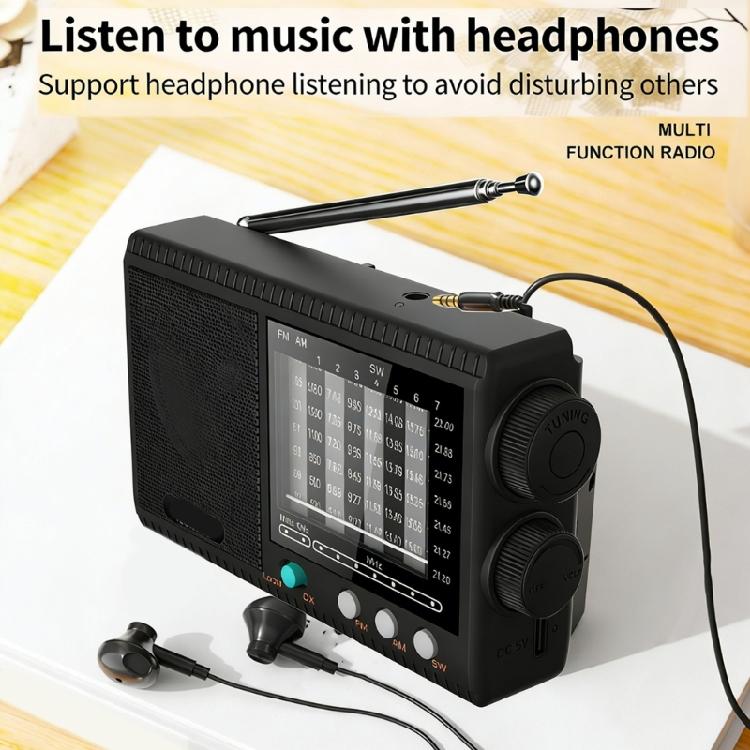 Elderly Friendly Portable Radio AM FM SW MW Bands Rechargeable Battery Radio Large Volumes Speaker Clear Sound