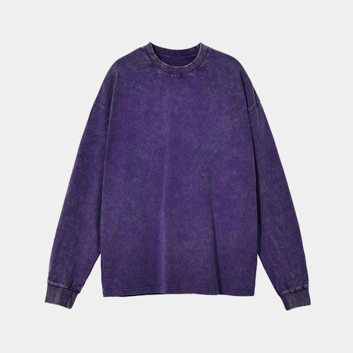 Men's Retro Korean-Style Quick-Dry Batik Sweatshirt, 230g Pure Cotton