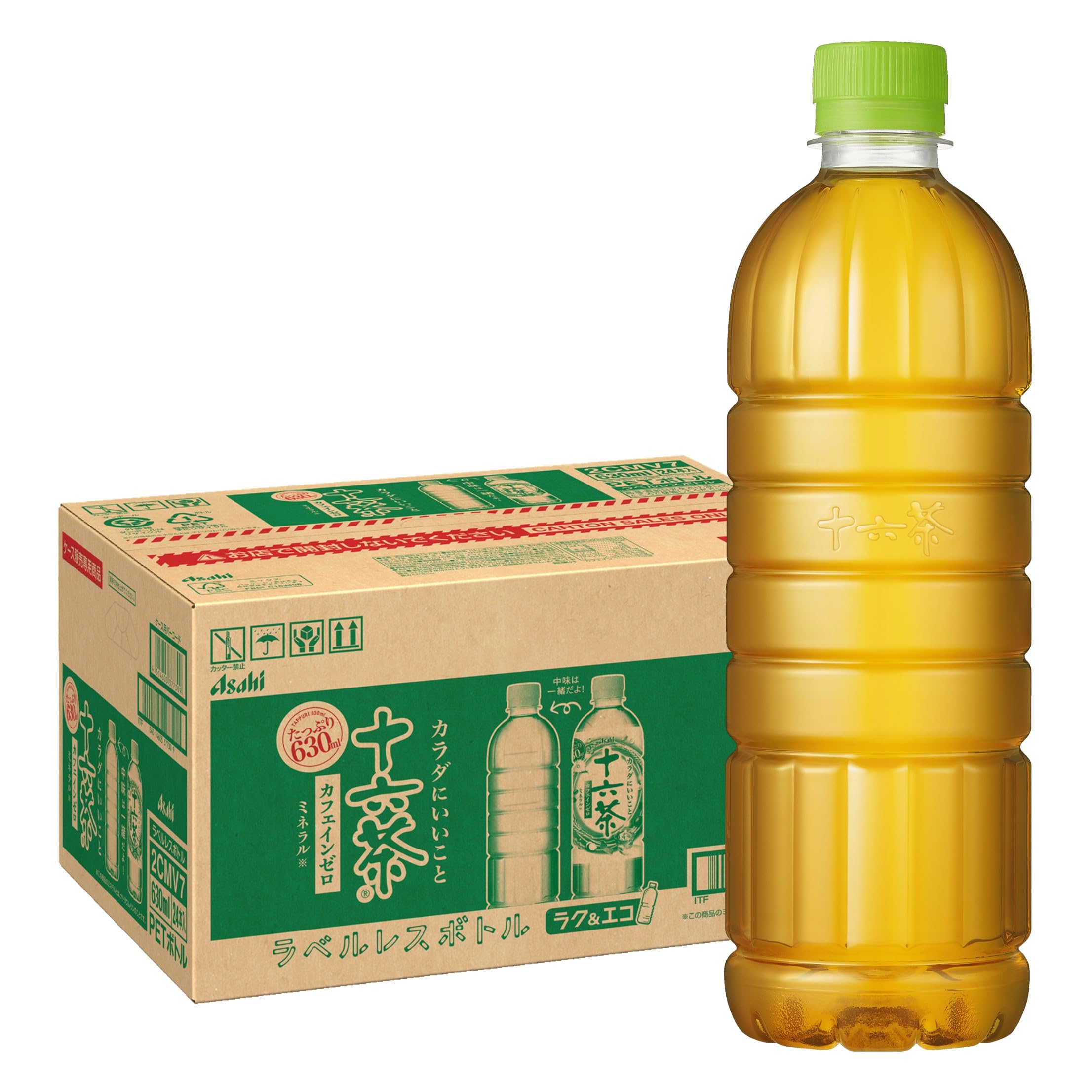 

Бутылка без этикетки Asahi Beverage Jurokucha 630 мл x 24 бутылки [Чай] [Без кофеина]