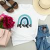 Womens Teach Love Rainbow Mama Graphic TShirt Harajuku Style Aesthetic Rainbow Print Modal Dress Casual Top for Women Cartoon