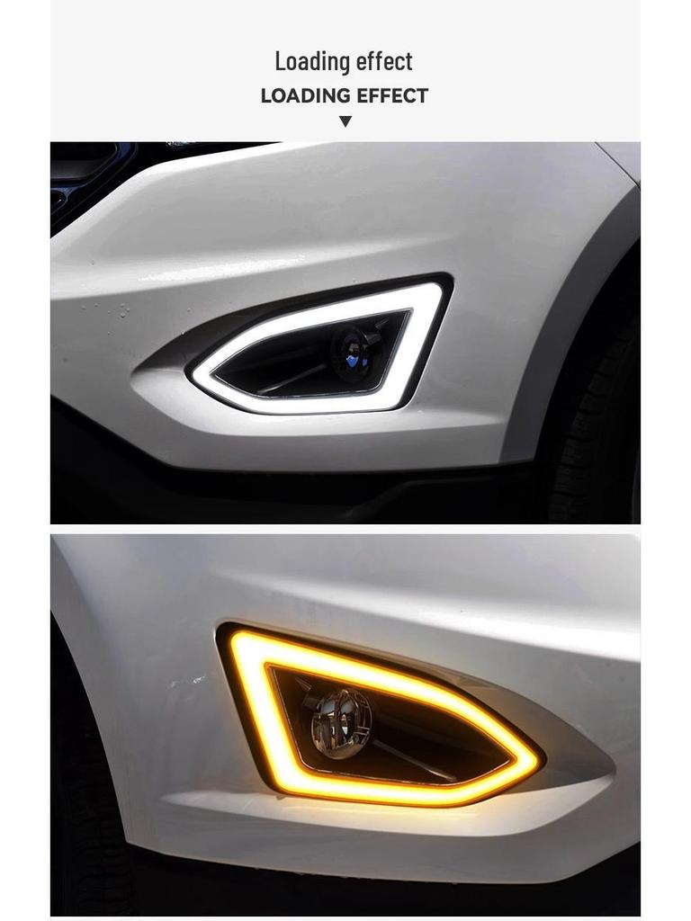 Compatible with 15-17 Ford Edge Daytime Running Lights, Yellow Turn Signal