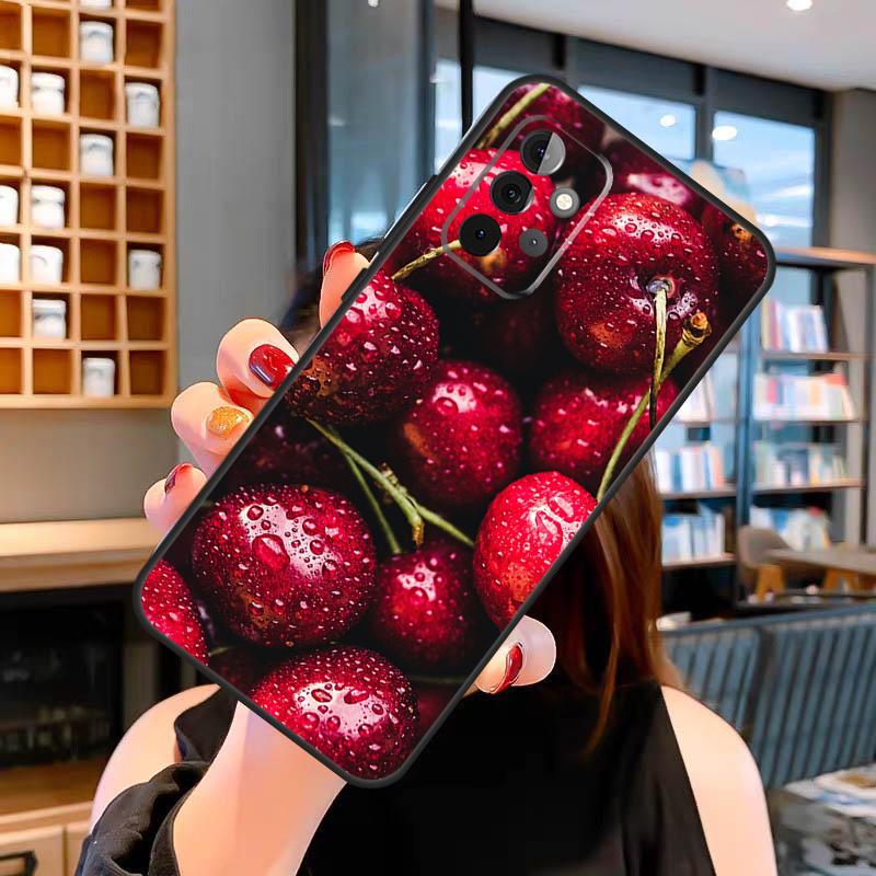 Red Cherry Summer Fruit Case For Samsung Galaxy A06 A05 A16 A26 A36 A56 A53 A32 A52 A33 A13 A55 A35 A15 A14 A34 A54