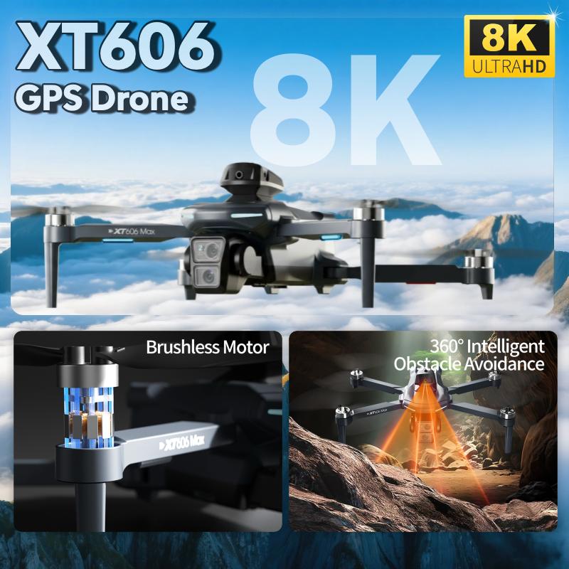For Genuine XT606 MAX GPS Drone 8k Professional 8K HD Camera FPV Wish Screen Drone 360° Obstacle Avoidance Quadcopter Toys Drone