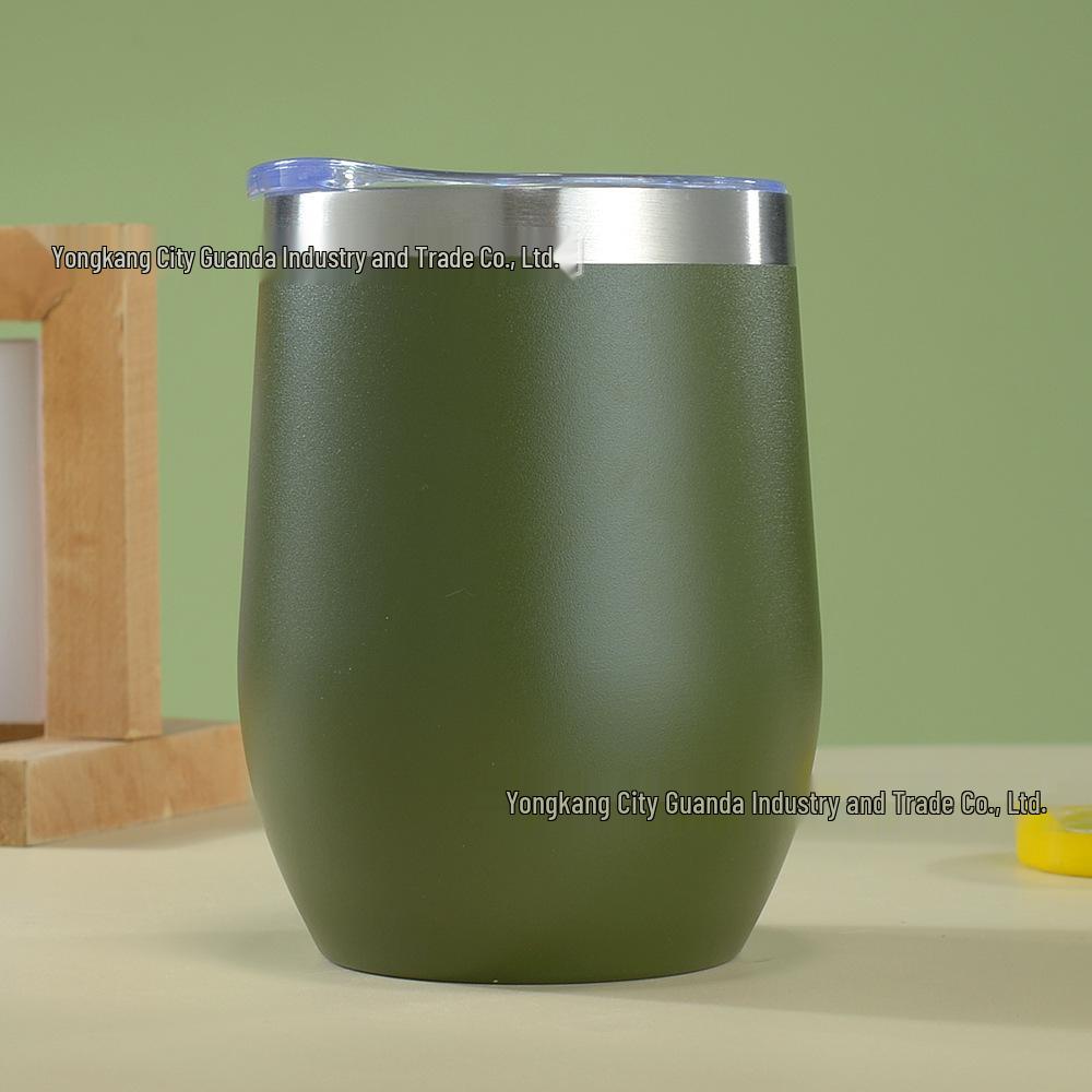 12oz Isolierter Eierschalenbecher | doppelwandiger Edelstahl Rotwein-Tumbler