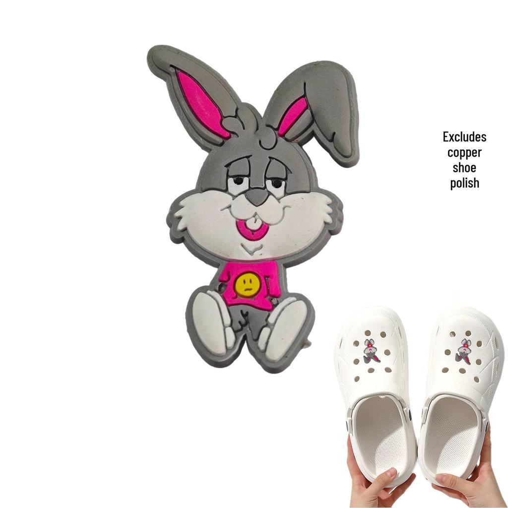Rabbit Shoe Accessories: Cartoon PVC Charms for DIY Hole Shoes