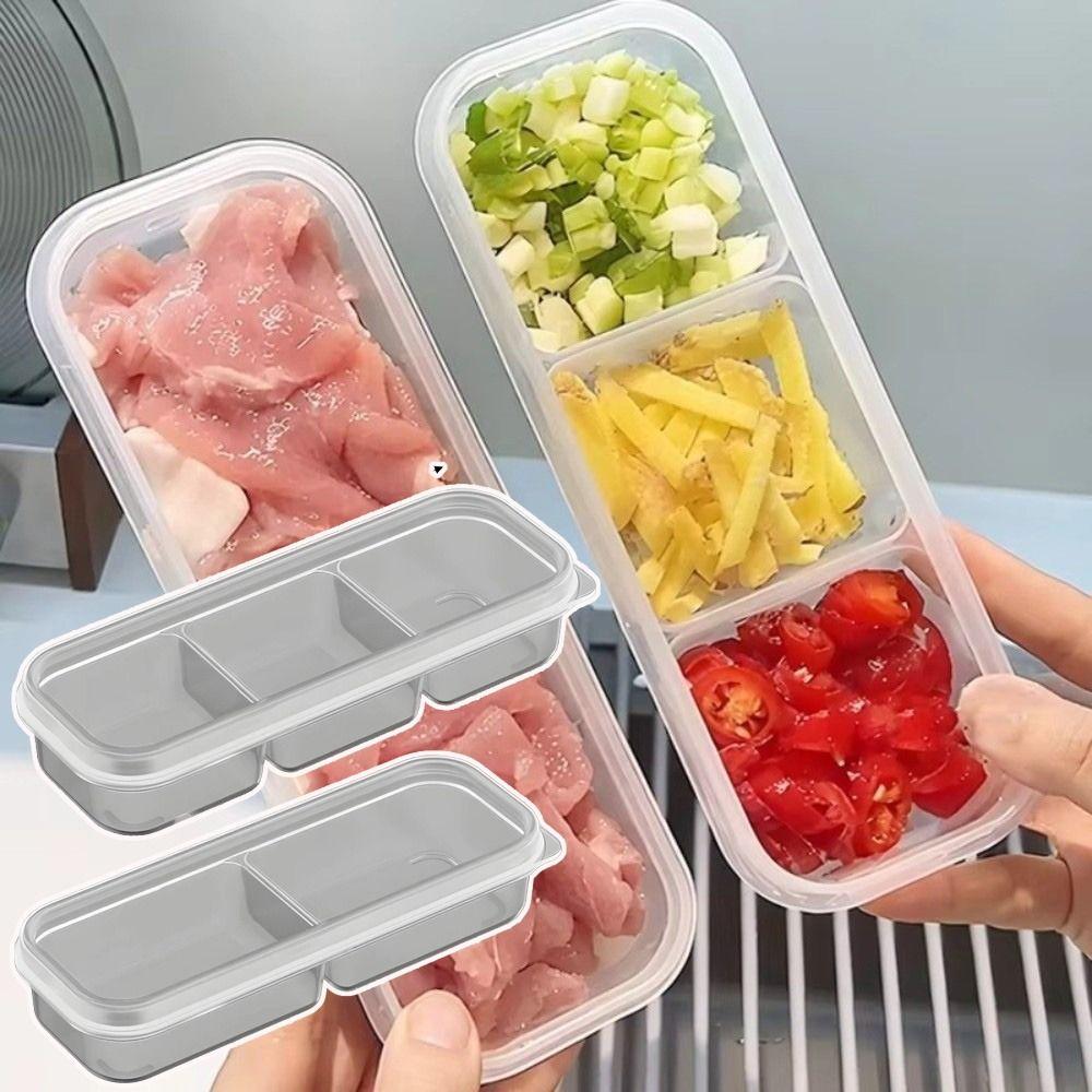 with Clear Lids Food Storage Box Transparent Fridge Vegetable Case Meat Preservation