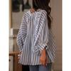 Women S Long Sleeve Striped Loose Fit Casual Shirt
