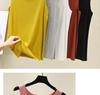 Korean Ribbed Cotton Seamless Tank Top - Women's Plus Size Round Neck Base Layer