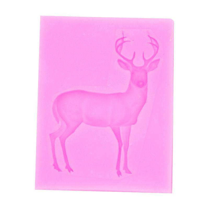 Uniwersalna silikonowa foremka z wzorem łosia, idealna do wzorów z cukru i czekolady