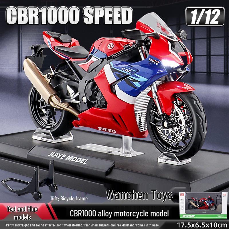 Alloy 1:10 BMW S1000RR Motorcycle Model with Sound and Light Features