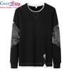 Cozy Up Männer Patchwork Hoodie Streetwear Print Tops Männlich Hip Hop Harajuku Sweatshirts Koreanische Hoody männer Casual Oansatz Pullover Kleidung