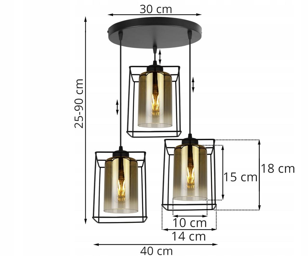 MODERN ELEGANT HANGING LAMP GLASS SHADE