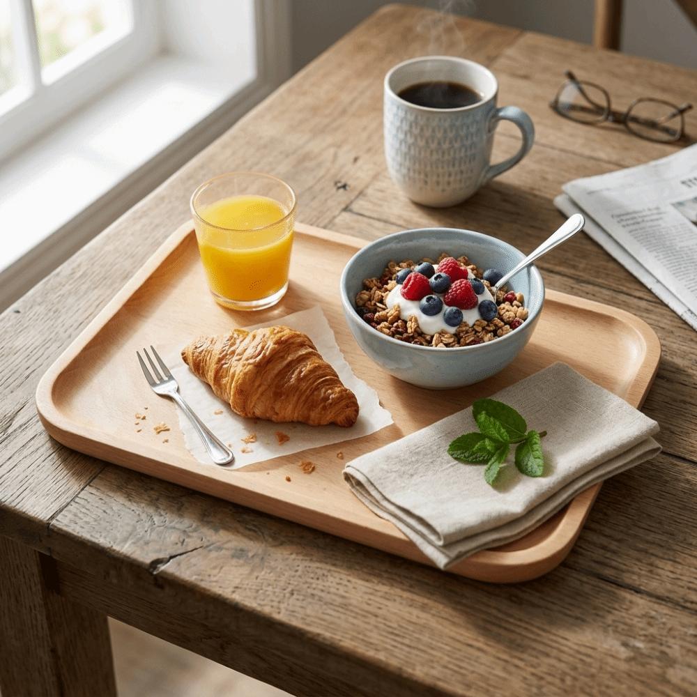 Flat Smooth Serving Tray Regular Rectangular Storage Tray Household Drink Tray Fruit SnackLayout