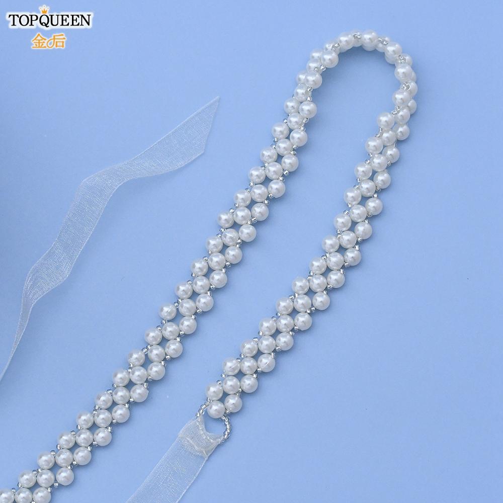 

TOPQUEEN Оптовая продажа, свадебный пояс, роскошные свадебные платья, ремни, свадебный жемчужный пояс, пояс для платья подружки невесты, женский пояс для вечерних платьев S34
