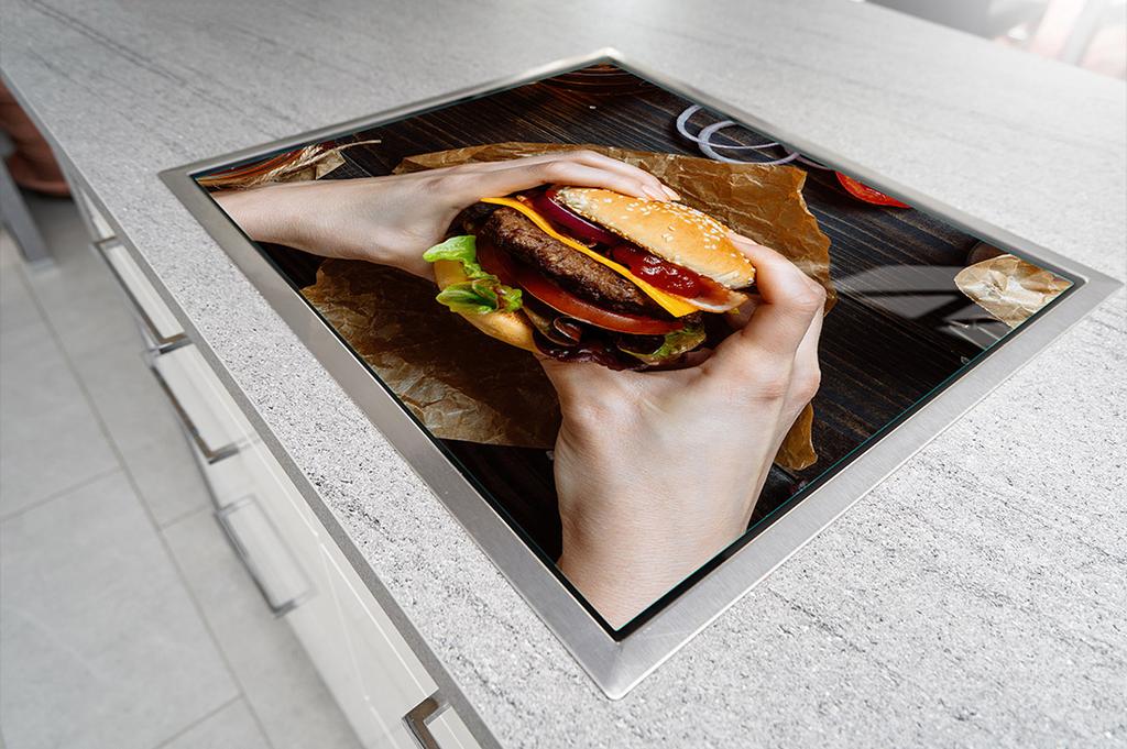 SZKLANA PŁYTA OCHRONNA NA KUCHENKĘ 70x52 HAMBURGER